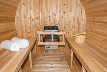 Load image into Gallery viewer, Dundalk Leisurecraft Canadian Timber Harmony CTC22W Traditional Outdoor Barrel Sauna Inside