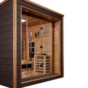 Golden Designs Visby 3 Person Outdoor Hybrid Sauna