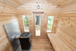 Dundalk Leisurecraft Georgian Cabin Outdoor Sauna Interior