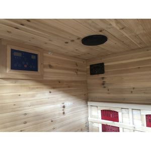Interior of SunRay Saunas Cayenne Outdoor Infrared Sauna 3
