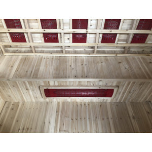 Interior of SunRay Saunas Cayenne Outdoor Infrared Sauna 4