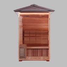 Load image into Gallery viewer, Interior of SunRay Saunas Eagle Outdoor Traditional Sauna