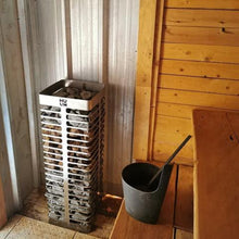Load image into Gallery viewer, Huum Steel Electric Sauna Heater in a sauna 3